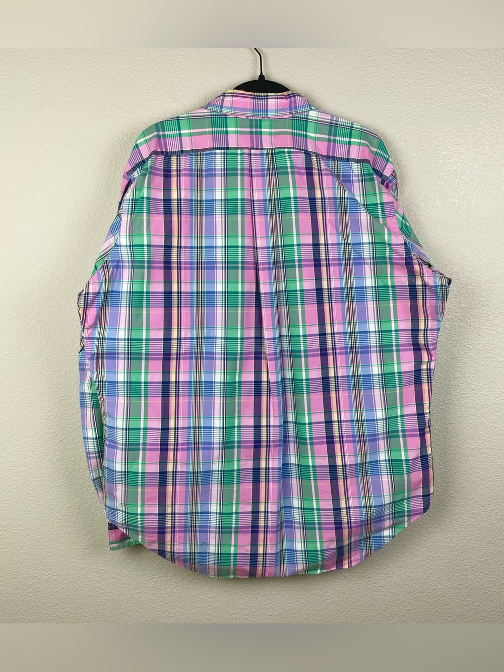 Ralph Lauren Men's Large Pastel Madras Plaid Classic Fix Button Down Shirt Oxfor - Picture 12 of 16